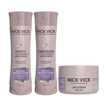 Imagem de Kit NICK VICK Liso Extremo Shampoo Condicionador e Máscara - Nick & Vi