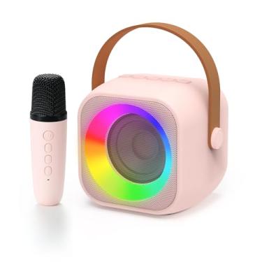 Imagem de Jeefu Máquina De Karaokê Para Crianças, Brinquedos Meninas 3 A 12 Anos, Microfone Brinquedo Melhores Presentes Divertidos Natal E Aniversário Adolescentes 5, 6, 7, 8, 9, 10 11 Meninos Meninas, Rosa