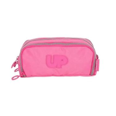 Imagem de Estojo Triplo Escolar Nécessaire Original Up4you Crinkle - Rosa - Up4you