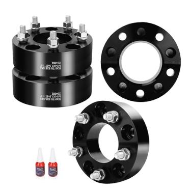 Imagem de YIZBAP Espaçadores de roda 5x5 para Wrangler JL Grand Cherokee WK2 Gladiator JT Durango, 5.1 cm 5x127 Espaçadores de roda 87,1 mm furo do cubo com passo de rosca 14x1,5, para C1500 Suburban Yukon