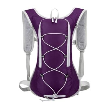 Imagem de Vaveren Mochila de hidratação Mochila de hidratação portátil Bolsa de água Leve com vários bolsos para mountain bike para atividades ao ar livre, Roxo
