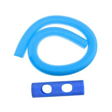 Imagem de oshhni Macarrão de piscina flutuante com junta de conexão, acessórios para natação, auxiliar de treinamento de natação, tubo de espuma redondo de 59,06, Azul