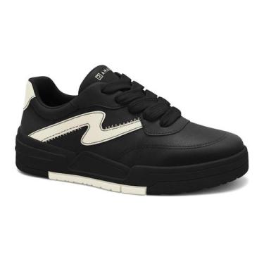Imagem de Tênis Feminino Ramarim Detalhe Estilo Urbano Confortável, Plus preto, 