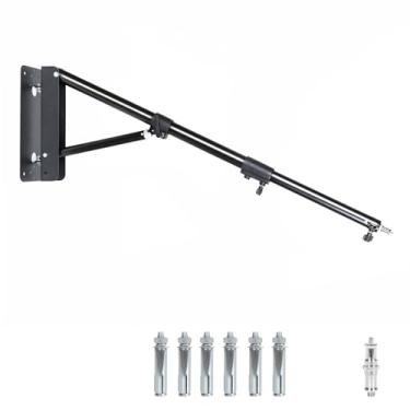 Imagem de LTRINGYS Suporte De Parede De Anel De Luz Triângulo Braço De Lança 68" /173 Cm, Suporte De Câmera Ajustável Para Salões Softbox Fotografia Luz Estroboscópica Refletor Monolight