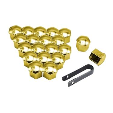 Imagem de UGPLM 20 peças tampas de porca de roda de carro 21mm tampas de parafuso de pneu, universal com clipe de remoção, tampas de poeira de parafuso de roda tampas