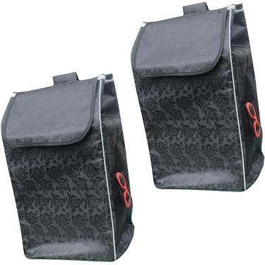 Imagem de Bolsa De Substituição Para Carrinho De Compras - Bolsa De Armazenamento à Prova D'Água De Pano Oxford 72l, Bolsa De Substituição De Compras De Supermercado De Grande Capacid, A, 2pcs