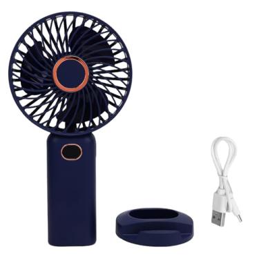 Imagem de RiToEasysports 5 Engrenagens Display Digital Ventilador Portátil Recarregável, Velocidade Ajustável do Ventilador de Mão Leve Com Base para Casa Ao Ar Livre