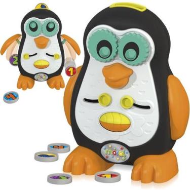 Imagem de Brinquedo Educativo Pinguino Didático Pinguim Infantil Maral Bate Asas