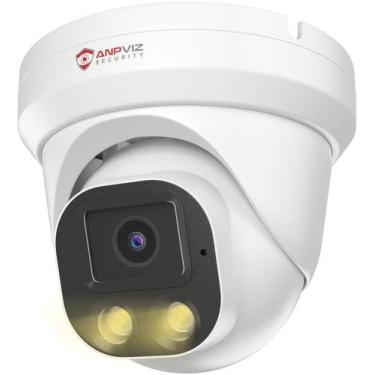 Imagem de Câmera de segurança Anpviz 4MP PoE IP Turret com detecção de movimento
