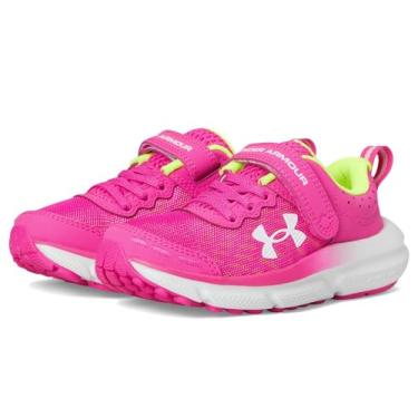 Imagem de Under Armour Tênis feminino pré-escolar Assert 10 fecho alternativo, (652) Rebel Pink/High Vis Yellow/White, 16