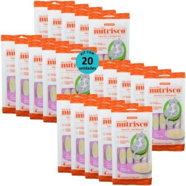 Imagem de Snack cremoso nutrisco gatos adultos 14g atum e salmão com 4 un - kit 
