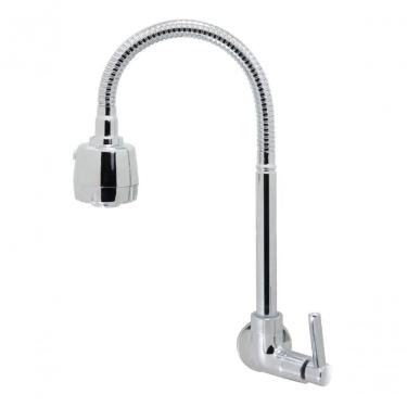 Imagem de Torneira Cozinha Parede Gourmet Tubo Flexível Cromado C29