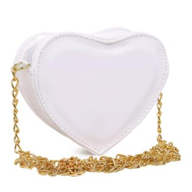 Imagem de Bolsa Feminina Transversal Pequena Corazon Ajustável (Branca)