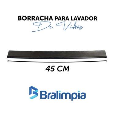 Imagem de Lamina de borracha em silicone 45cm para rodo bralimpia , BORRACHA PAR