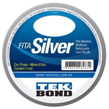 Imagem de Fita Adesiva Multiuso - Silver - 48mmx5m - Tek Bond - Prata