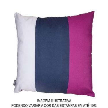 Imagem de Almofada Decorativa - Capa Pantone- Pink, Azul e Branco -45 x 45 cm - 