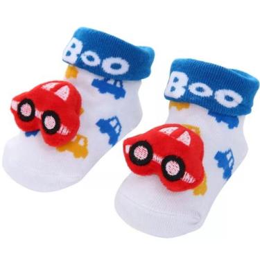 Imagem de Meia bebê pantufa bichinhos menina/menino  - Kadu modas, Carrinho