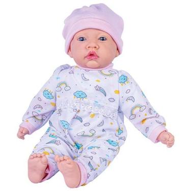 Imagem de Neném Nanando Sons De Bebe Com Chupeta e Touquinha - Super Toys