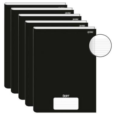 Imagem de Caderno Brochura Grande Capa Dura 96 Folhas Kit 5un Stiff Escolar Educ