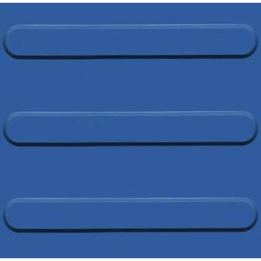 Imagem de Piso Tátil Acessibilidade Direcional 25x25cm em PVC - BR Decor, azul
