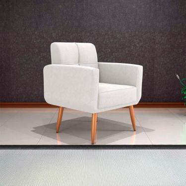 Imagem de Poltrona Cadeira Para Descanço Acabamento Premium Havana Matrix Boucle Bege