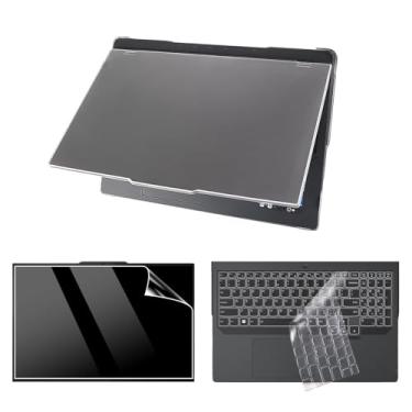 Imagem de yiodelu Capa transparente fosca para laptop Legion Pro 5 16IRX9/16ARX8/16IRX8 capa rígida à prova de choque + película de tela + capa de teclado conjunto 4 em 1