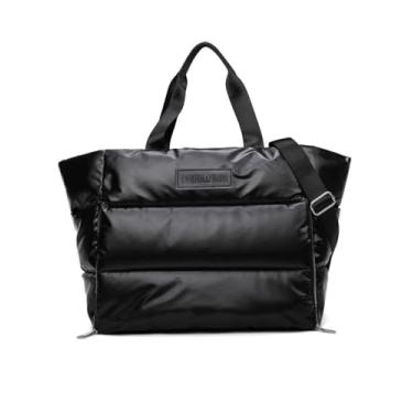 Imagem de Bolsa Puffer perfeita para treino, trabalho e faculdade que cabe notebook - Flexibilizando (Preto)