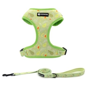 Imagem de COOWONE Conjunto De Peitoral E Guia Para Cães, Ajustável, Guia, Sem Estrangulamento, Filhotes Treinamento Caminhada, Animais Pequeno, Médio Grande Porte