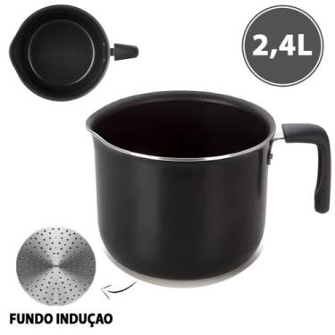 Imagem de Leiteira Fervedor Fogão de Indução Caneco Antiaderente 16cm 2,4 Litros
