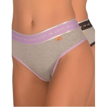 Imagem de Kit 2 Calcinha Cós Alto Elástico Confortável Lingerie Feminina Moda In