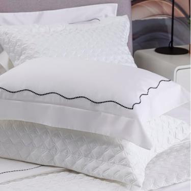 Imagem de FRONHA RAGGIO DI LUNA BREEZE PRETO 100% ALGODÃO CETIM 400 FIOS 50X90