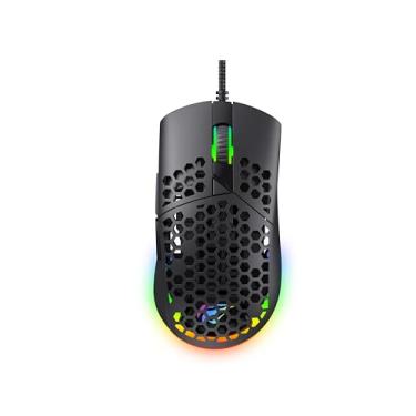 Imagem de Havit Mouse Gamer MS1036 Iluminação RGB, Programação de Macros, 7 Botões, 1200-1600-2400-4800-6400-7200 DPI, USB, Redução de Peso Superior, Movimento Flexível