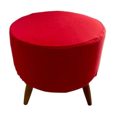 Imagem de Capa Para Puff Redondo Pé Palito Malha Com Elástico 1 Peça