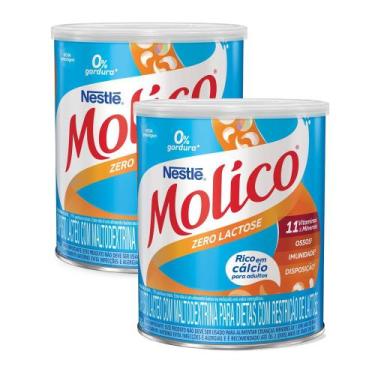 Imagem de Kit 2 Leite em Pó Molico Zero Lactose Lata 260g