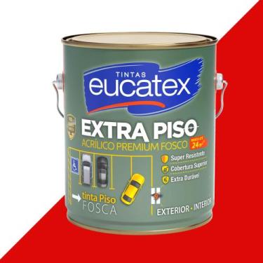 Imagem de Tinta Extra Piso Calçada Garagem 3,6L Eucatex - Vermelho