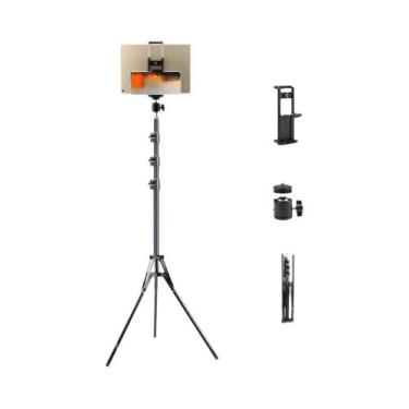 Imagem de Suporte Tripé De Alumínio De 150/200cm Para Tablet E Telefone Com Supo