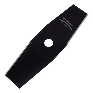 Imagem de 2X Lamina Roçadeira Faca Reta 305Mm X 2.0Mm X 25.4Mm Furo 1