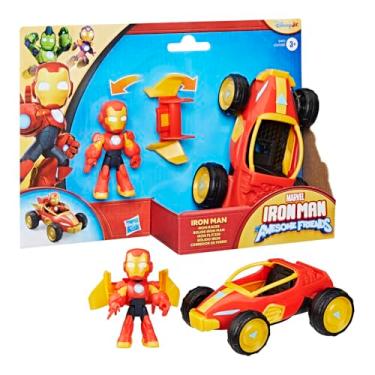 Imagem de Marvel Iron Man and his Awesome Friends Iron Racer Action Figure & Toy Vehicle