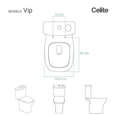 Imagem de Assento Sanitário Almofadado Vip Branco Para Vaso Celite