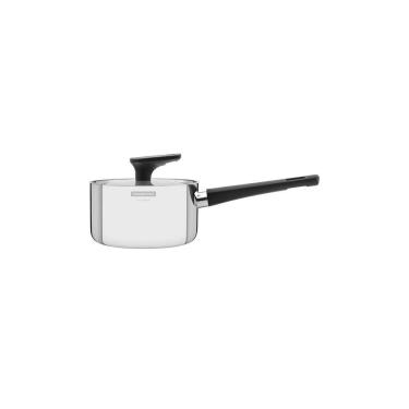 Imagem de Panela Grano Baquelite Em Aço Inox Com Corpo Triplo Tampa E Cabo De Baquelite 16 Cm 1,7 L