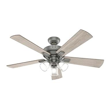 Imagem de Hunter Fan Company Ventilador de teto Crestfield 51857, prata fosca