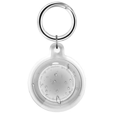 Imagem de Foweroty IPX8 à prova d'água para suporte de AirTag, para Apple para Airtags com chaveiro, para capa Air Tag para bagagem, coleira de cachorro, chaves, proteção total antiarranhões para suporte de
