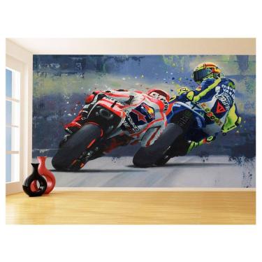 Imagem de Papel De Parede Moto Bike Gp Rossi 46 Marquez 3,5M Bkm124