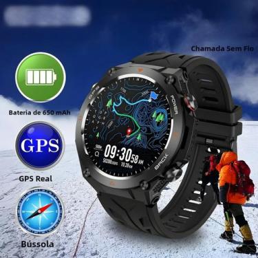 Imagem de Relógio Inteligente Masculino Com GPS E Chamadas Bluetooth, Monitor De