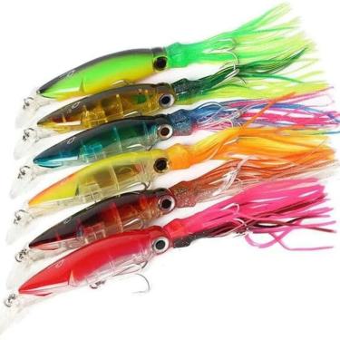 Imagem de Kit 6 Isca Artificial Squid Jig Pesca Esportiva Lorben