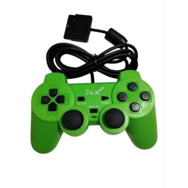 Imagem de controle PS2 com fio, colorido Playstation2 analógico. envio no mesmo 