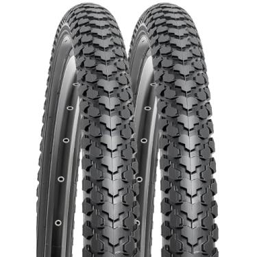 Imagem de YUNSCM 2 peças de pneus de bicicleta de 66 cm 26 x 2,125/57-559 compatíveis com pneus de bicicleta de montanha 26 x 2,0 26 x 2,10 26 x 2,125 26 x 2,15 (Y-689)