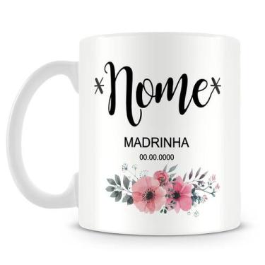 Imagem de Caneca Personalizada Madrinha com Nome - Porcelana Branca - Amo Caneca