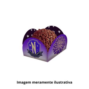 Imagem de Porta Forminha 4 Pétalas Wandinha c/40 unidades Festcolor.