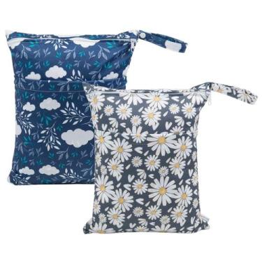 Imagem de Sacos úmidos e secos para fraldas de pano ALVABABY, 2 peças à prova d'